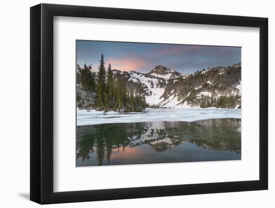 Eagle Cap seen from Mirror Lake, Eagle Cap Wilderness Wallowa Mountains, Oregon.-Alan Majchrowicz-Framed Photographic Print