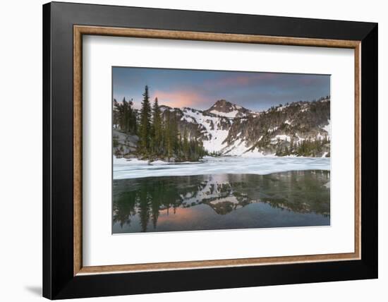 Eagle Cap seen from Mirror Lake, Eagle Cap Wilderness Wallowa Mountains, Oregon.-Alan Majchrowicz-Framed Photographic Print