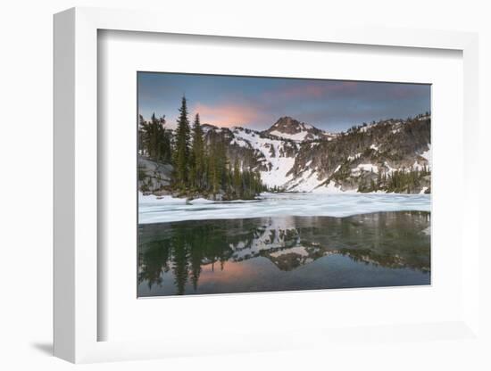 Eagle Cap seen from Mirror Lake, Eagle Cap Wilderness Wallowa Mountains, Oregon.-Alan Majchrowicz-Framed Photographic Print