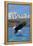 Eagle Fishing-Lantern Press-Framed Stretched Canvas