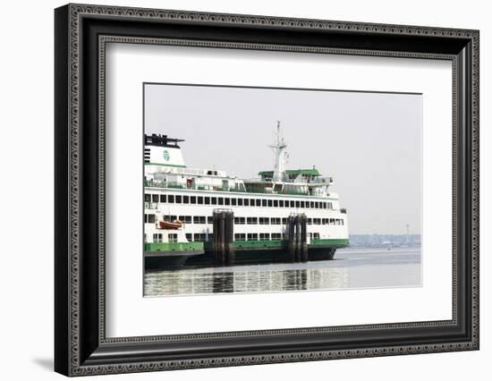 Eagle Harbor, Ferry Arrives Bainbridge from Seattle-Trish Drury-Framed Photographic Print