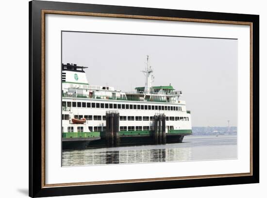 Eagle Harbor, Ferry Arrives Bainbridge from Seattle-Trish Drury-Framed Photographic Print