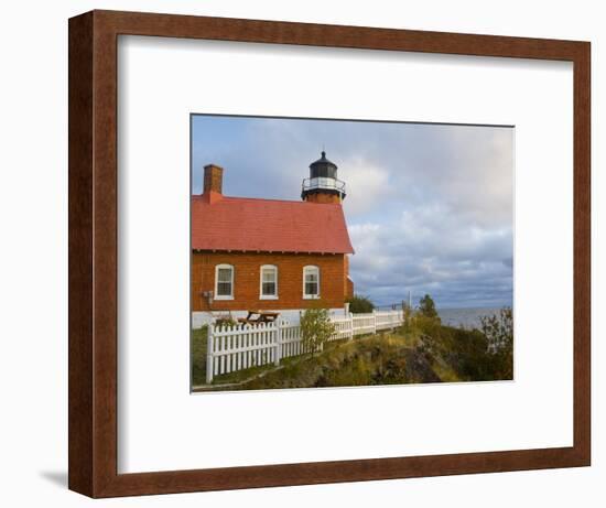 Eagle Harbor lighthouse on Lake Superior, Michigan, USA-Chuck Haney-Framed Photographic Print