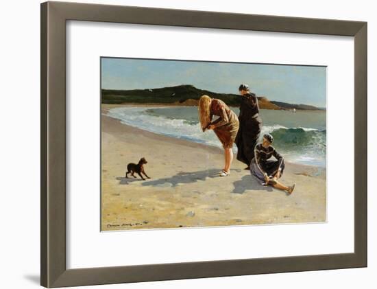 Eagle Head, Manchester, Massachusetts at High Tide-Winslow Homer-Framed Art Print