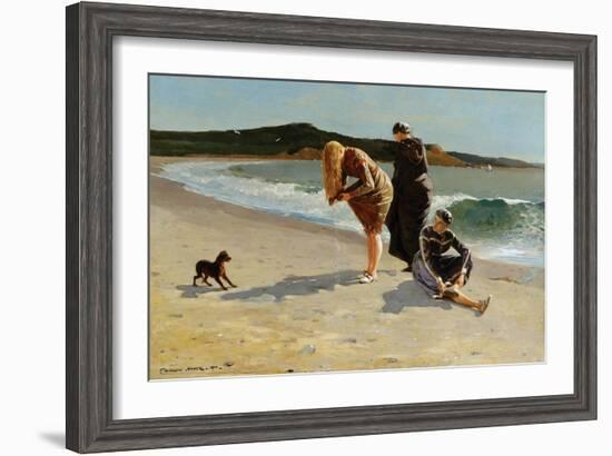 Eagle Head, Manchester, Massachusetts at High Tide-Winslow Homer-Framed Art Print