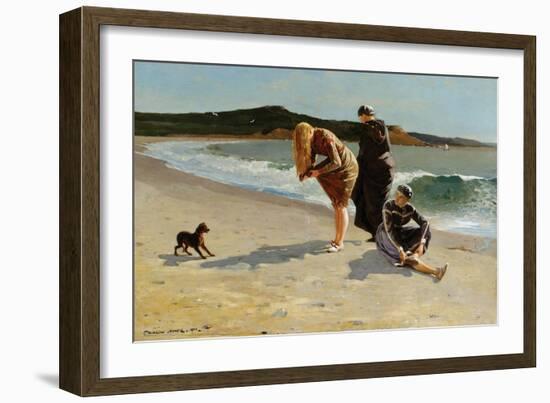 Eagle Head, Manchester, Massachusetts at High Tide-Winslow Homer-Framed Art Print