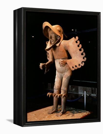 Eagle Man, Terracotta, from Recinto de los Caballeros Aguilas, Mexico-null-Framed Premier Image Canvas