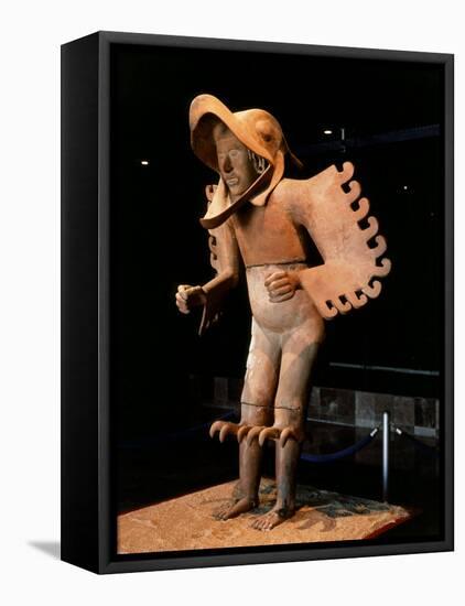 Eagle Man, Terracotta, from Recinto de los Caballeros Aguilas, Mexico-null-Framed Premier Image Canvas