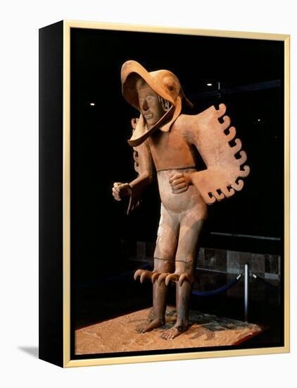 Eagle Man, Terracotta, from Recinto de los Caballeros Aguilas, Mexico-null-Framed Premier Image Canvas