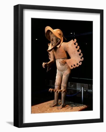 Eagle Man, Terracotta, from Recinto de los Caballeros Aguilas, Mexico-null-Framed Photographic Print