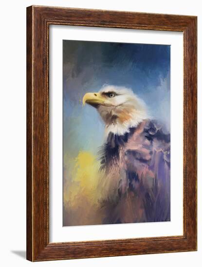 Eagle on Guard-Jai Johnson-Framed Giclee Print