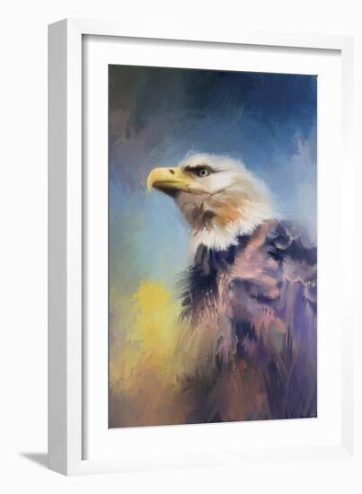 Eagle on Guard-Jai Johnson-Framed Giclee Print