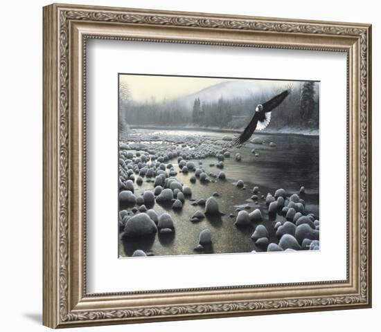 Eagle Over Water-Kevin Daniel-Framed Art Print