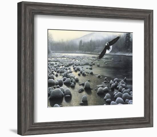 Eagle Over Water-Kevin Daniel-Framed Art Print