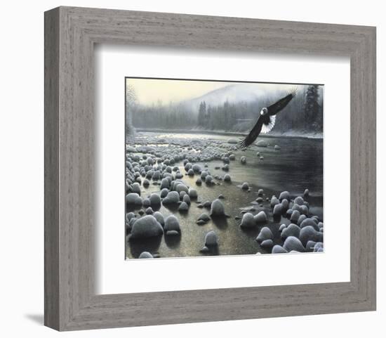 Eagle Over Water-Kevin Daniel-Framed Art Print