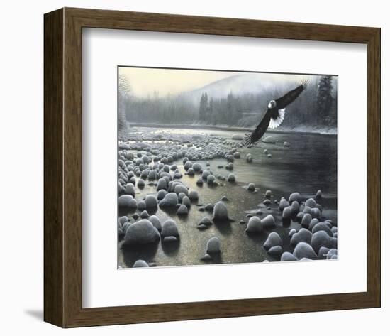 Eagle Over Water-Kevin Daniel-Framed Art Print