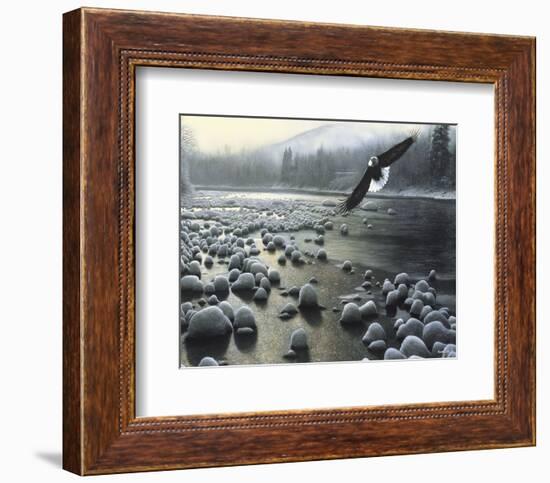 Eagle Over Water-Kevin Daniel-Framed Art Print