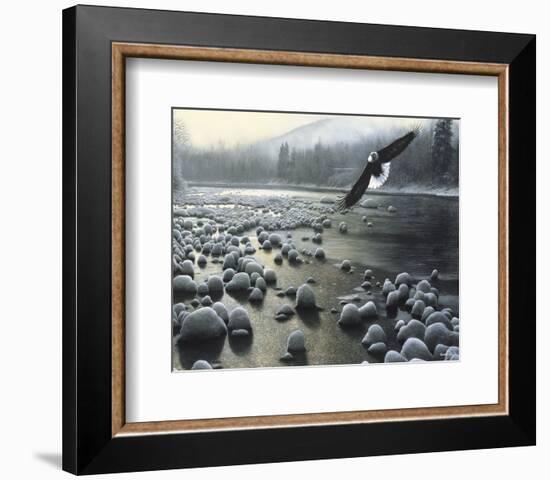 Eagle Over Water-Kevin Daniel-Framed Art Print