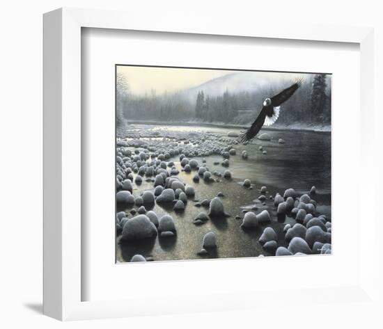 Eagle Over Water-Kevin Daniel-Framed Art Print