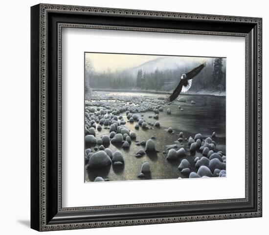 Eagle Over Water-Kevin Daniel-Framed Art Print