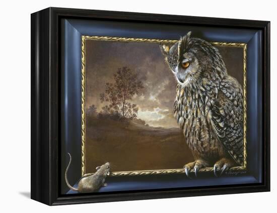 Eagle Owl and Mouse-Harro Maass-Framed Premier Image Canvas