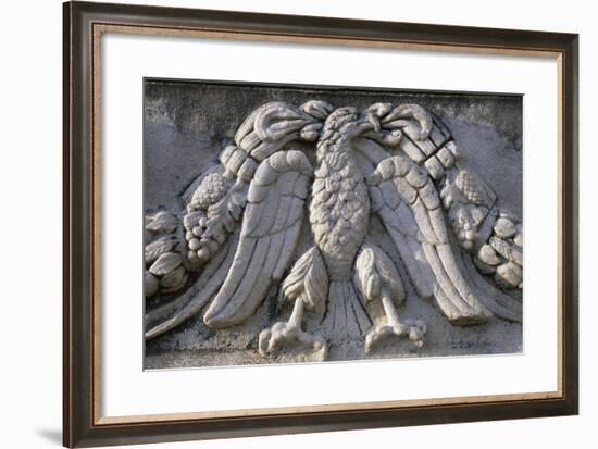 Eagle, Relief from a Roman Sarcophagus, Roman Odeon, Patras, Greece-null-Framed Giclee Print