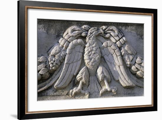 Eagle, Relief from a Roman Sarcophagus, Roman Odeon, Patras, Greece-null-Framed Giclee Print