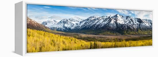 Eagle River Valley with Hurdygurdy Mountain in the background, Chugach National Park, Alaska, USA-null-Framed Premier Image Canvas