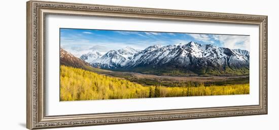 Eagle River Valley with Hurdygurdy Mountain in the background, Chugach National Park, Alaska, USA-null-Framed Photographic Print