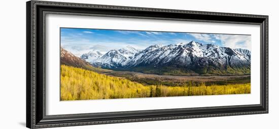 Eagle River Valley with Hurdygurdy Mountain in the background, Chugach National Park, Alaska, USA-null-Framed Photographic Print