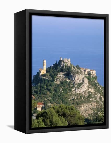 Eagle's Nest Village of Eze, Alpes-Maritimes, Cote d'Azur, Provence, French Riviera, France-Bruno Barbier-Framed Premier Image Canvas