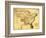 Eagle Superimposed on the United States - Panoramic Map-Lantern Press-Framed Art Print