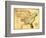 Eagle Superimposed on the United States - Panoramic Map-Lantern Press-Framed Art Print