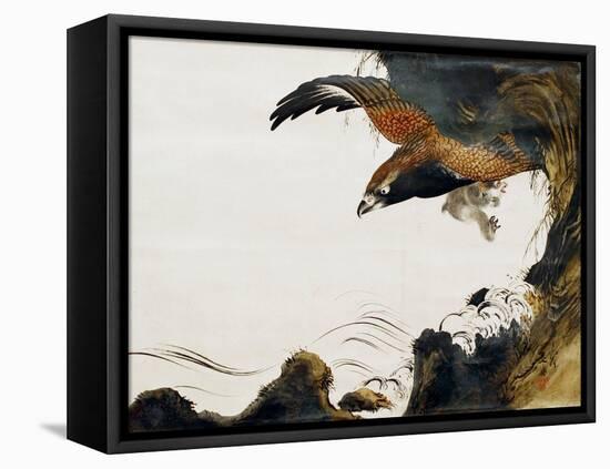 Eagle with Monkey-Zeshin Shibata-Framed Premier Image Canvas