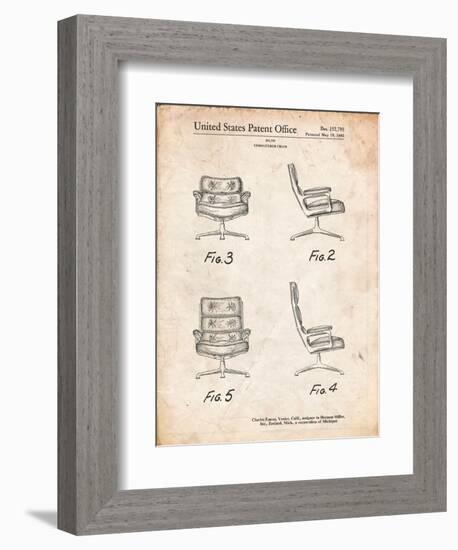 Eames Upholstered Chair Patent-Cole Borders-Framed Art Print