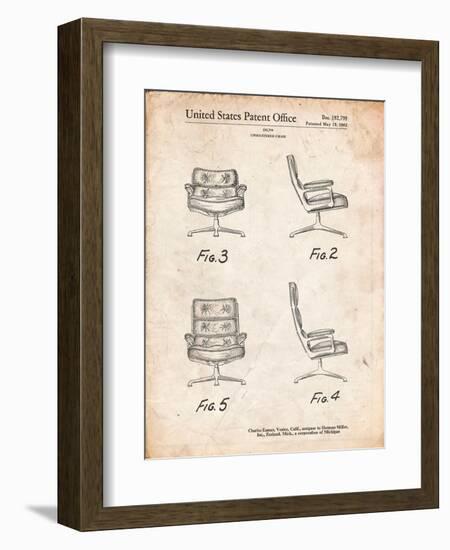 Eames Upholstered Chair Patent-Cole Borders-Framed Art Print