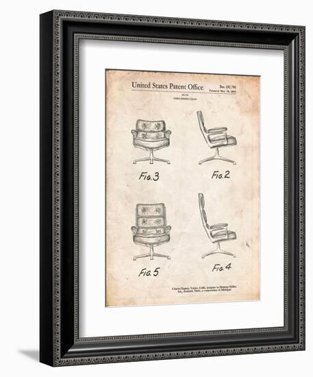 Eames Upholstered Chair Patent-Cole Borders-Framed Art Print