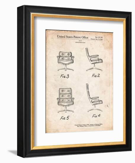 Eames Upholstered Chair Patent-Cole Borders-Framed Art Print