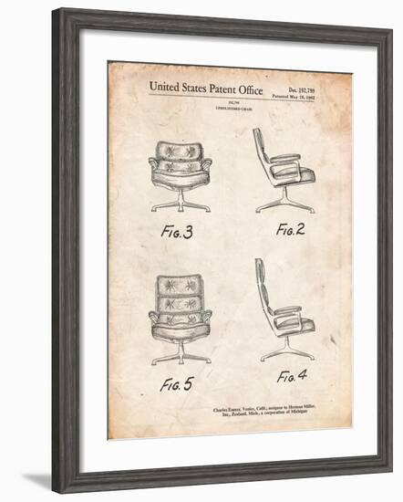 Eames Upholstered Chair Patent-Cole Borders-Framed Art Print