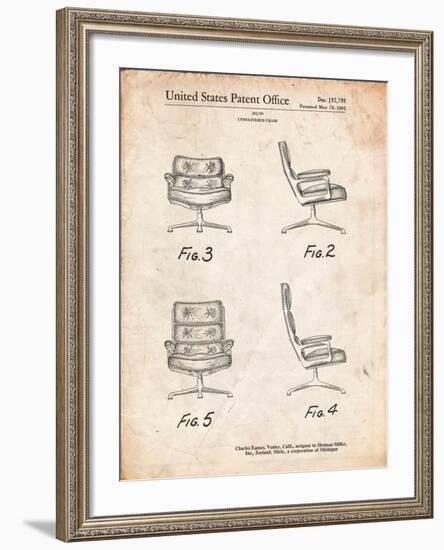 Eames Upholstered Chair Patent-Cole Borders-Framed Art Print