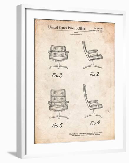 Eames Upholstered Chair Patent-Cole Borders-Framed Art Print