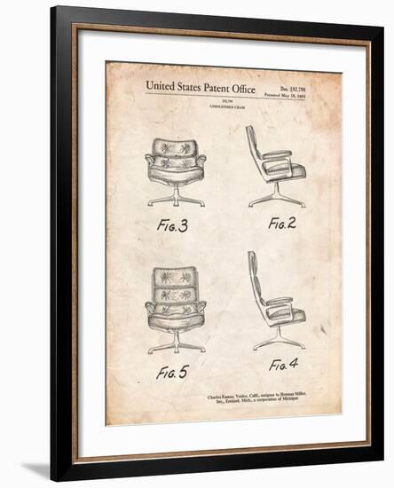 Eames Upholstered Chair Patent-Cole Borders-Framed Art Print