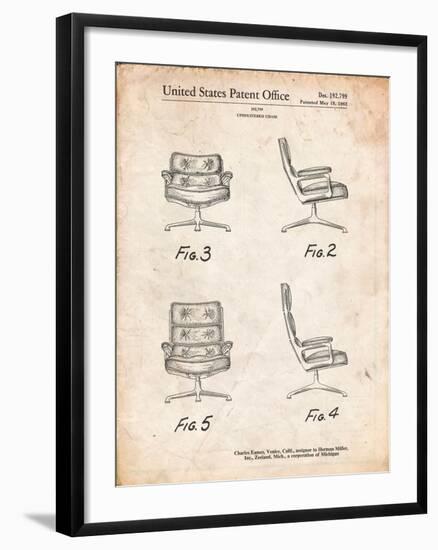 Eames Upholstered Chair Patent-Cole Borders-Framed Art Print