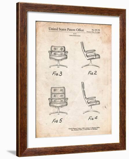 Eames Upholstered Chair Patent-Cole Borders-Framed Art Print