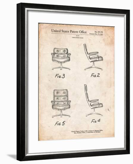 Eames Upholstered Chair Patent-Cole Borders-Framed Art Print