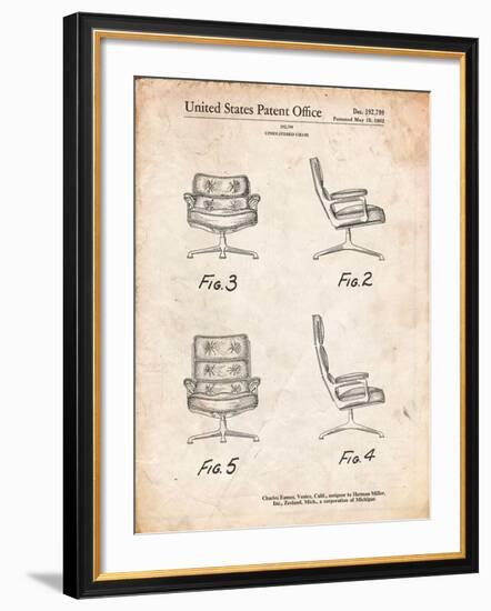 Eames Upholstered Chair Patent-Cole Borders-Framed Art Print