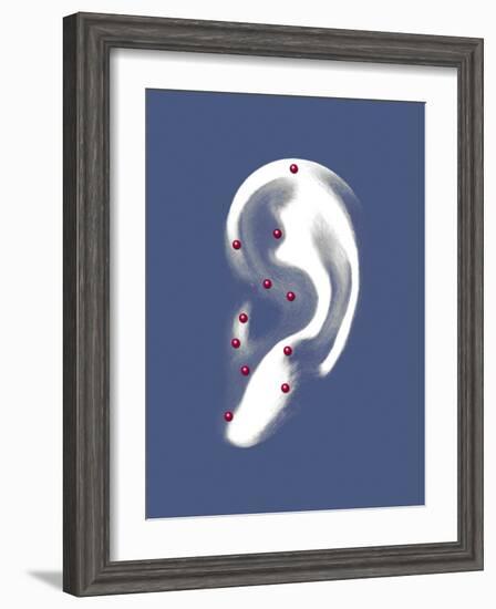 Ear Acupuncture, Artwork-Mikkel Juul-Framed Photographic Print