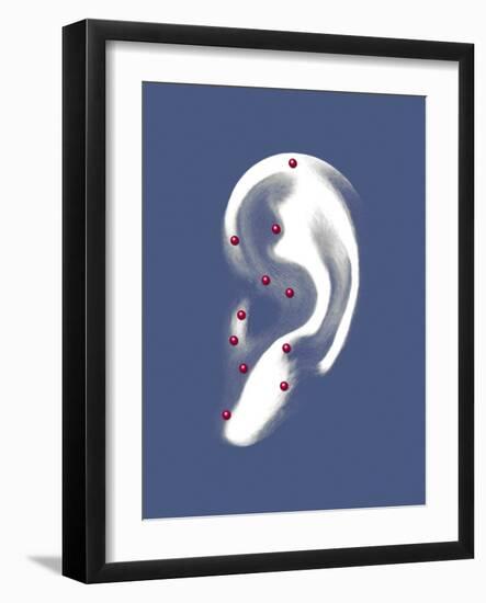 Ear Acupuncture, Artwork-Mikkel Juul-Framed Photographic Print