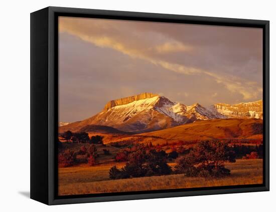 Ear Mountain Along the Rocky Mountain Front, Montana, USA-Chuck Haney-Framed Premier Image Canvas