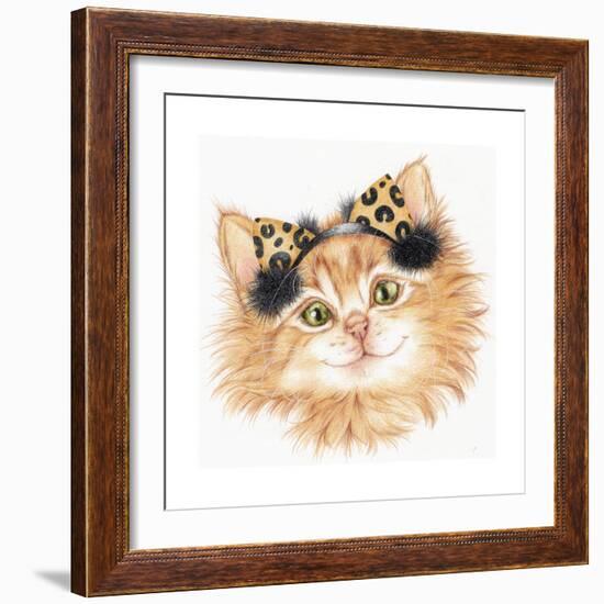 Ear Muff Kitten-Karen Middleton-Framed Giclee Print